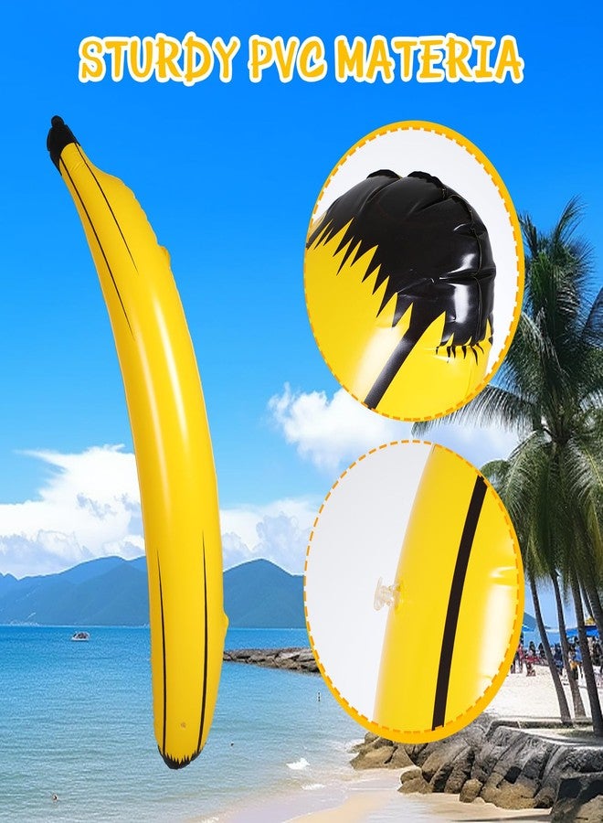Hollowfly 6 Pcs 70 Inch Giant Inflatable Banana PVC Toy Game Bachelorette Party Decoration Balloons Fun Inflatable Banana Props for Pool Swimming Party Favors Supplies - Image 3